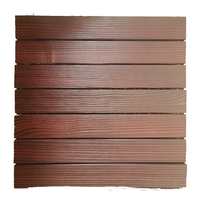 1 PIECE Solid Wood Floor Balcony Garden Outdoor Courtyard Terrace Mosaic Carbonized Anti-Corrosion Floor NOT FREE SHIPING